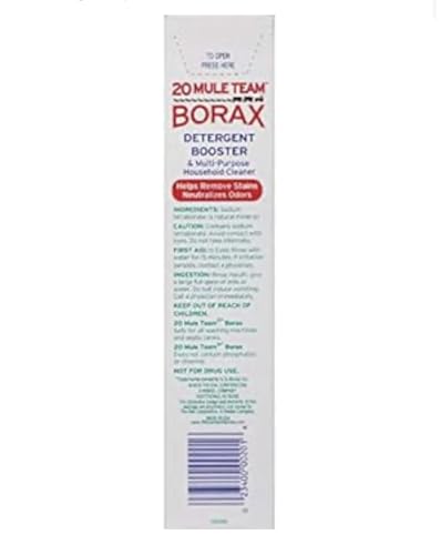 Image of Borax 20 Mule Team Detergent Booster, 65 Oz. (4LB), Unscented