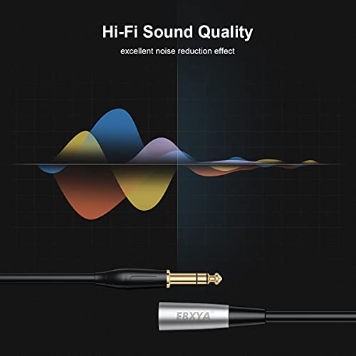 EBXYA XLR to Jack 6.35mm 1/4inch Male XLR to TRS 1M/3ft 2 Packs Microphone Cable with 3-Pin Balanced Interconnect Cord Patch Lead