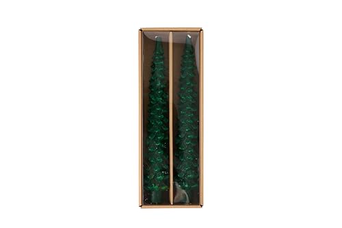 Bougie conique de Noël arbre vert idée cadeau décoration de table