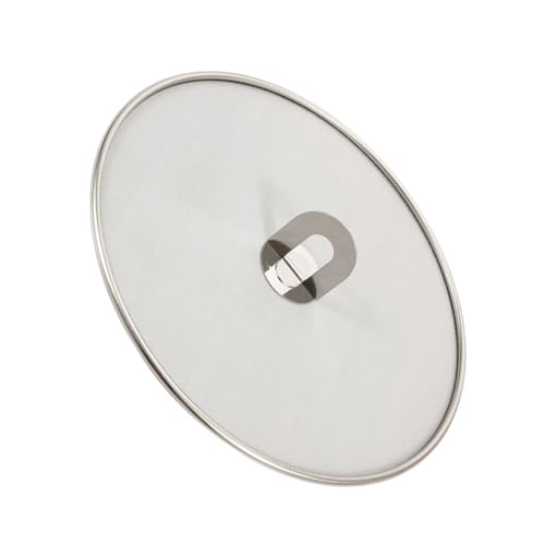 Luxshiny Frying Pan Splatter Screen Stainless Steel Spill Lid Cover for Oil Protection Heat Resistant Kitchen Gadget for Home Cooking and Frying Tasks