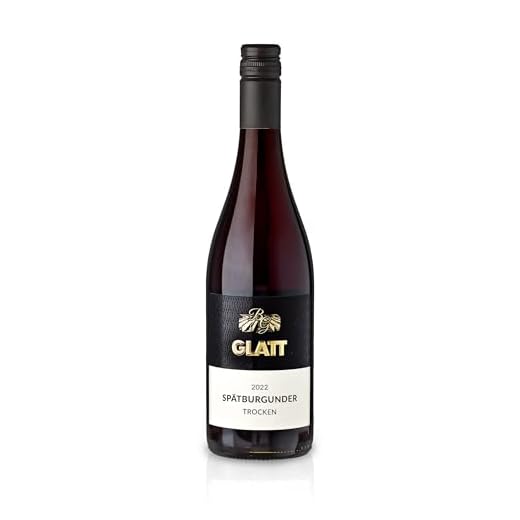 GLATT Spätburgunder Rotwein trocken 2022 | Qualitätswein vom Kaiserstuhl/Baden, Deutschland | Samtig und Kräftig im Geschmack | Rotwein aus der Pinot Noir-Traube (1x0,75l)