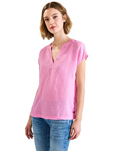 STREET ONE Damen A343773 Leinenbluse, Wild Rose, 40 EU