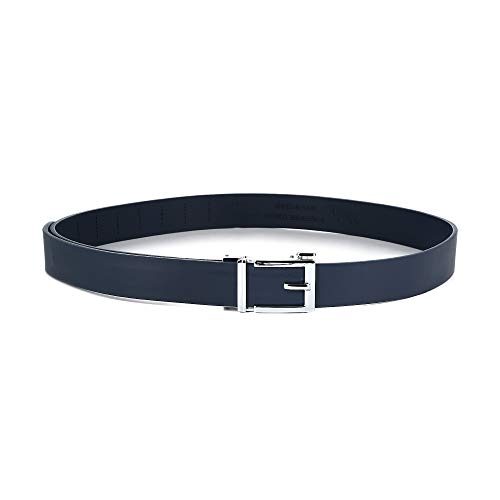 Image of Gelante Genuine Leather Ratchet Dress Belt With Automatic Sliding Buckle - Minimalistic Style-Trim to Fit