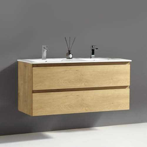 Alpenberger Waschtisch mit Unterschrank 120 cm Breit | Badezimmerschrank...