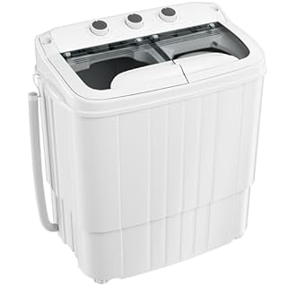 Pataku Portable Washing Machine, 17.6 Lbs Compact Mini Washer and Dryer Combo,Twin Tub Laundry Washer with Spin Cycle, Soaking Function Ideal for Apartment, Dorms, RVs Camping, Grey