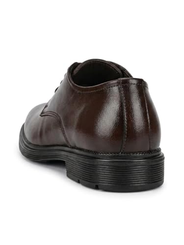 Image of Formal Shoe for Men | Lace-Up Patent Leather Shine Textured Print Pointed Toe Business & Casual Wear | Stylish Design with Comfortable Fit Craftsmanship for Office, Wedding, Party & Daily Use All-Day Support for Boys