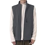 [ＰＡＦＨＬ] ベスト メンズ アウトドアベスト 撥水 速乾 フィッシング 登山 ゴルフ 夏 春 秋 多機能ポケット 釣り キャンプ 軽量 (7883グレー,2XL)