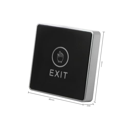 AOAMZ Bouton de Sortie Interrupteur de Déverrouillage de Porte DC12V NO NC Voyant LED pour système de contrôle d'accès de porte avec voyant bleu. OPEN - Image 3