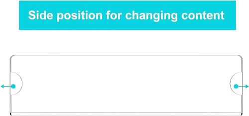 BIGIMALL 4 x (2 x 8 inch) Acrylic Wall Name Plate Holder Clear Acrylic Sign Holder Frame with Adhesive Tapes, Door Plates for Home, Office, Classroom Pack of 4 pcs (CUT ENDS FOR EASY REMOVAL)