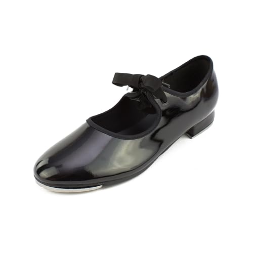 Tyette Vegan Tap Shoes for Beginners, Elastic Snaps, Flexible Sole, Aluminum Taps - TA35 Val - TA36 Valiant