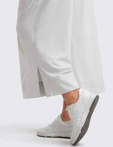 Image of CRZ YOGA Lightweight Wide Leg Crop Pants 25 inch | Casual, Travel, Comfy, Soft, Split, Loose Fit, Pockets, for Women