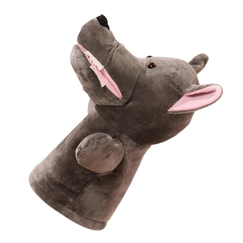 iplusmile 大灰狼手偶ぬいぐるみ 柔らかい動物パペット 知育遊び 親子対話促進 素材 インタラクティブお話し人形 幼児用情操