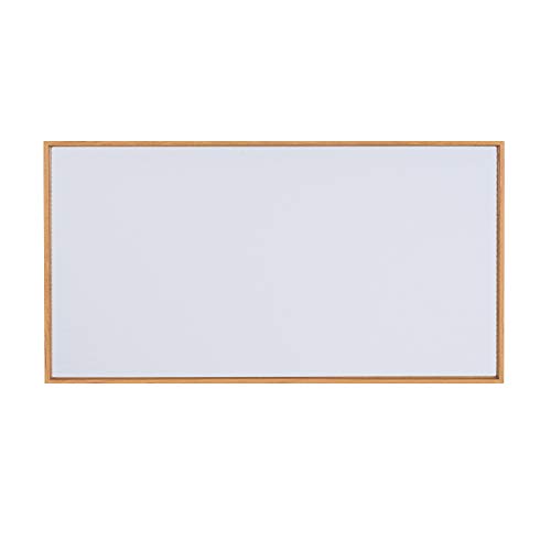 Combo Pack: Floater Frame + Inch Stretched Canvas For Painting, 1-3/8" Frame + 3/4" Blank Canvas 12Oz Primed 100% Cotton Canvas Fabric (Natural Oak, 24 X 48 Inch) #TOP1