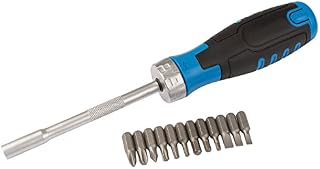 Draper 70442 Ratchet Screwdriver Set (13 Piece), Blue and Black