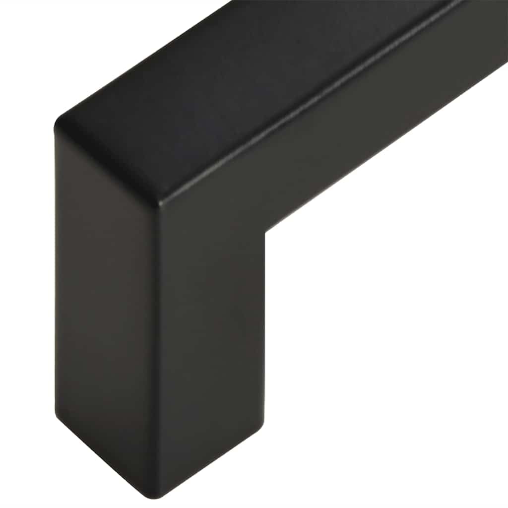 Maniglie per mobili, 5 pezzi, colore nero, in acciaio inox, 480 mm, distanza di 480 mm, maniglie per cassetti, moderne, per cucina, comò, guardaroba con verniciatura a polvere, viti