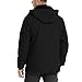 CHEXPEL Hooded Winter Jackets for Men Thick Military Jackets Thicken Casual Zip Out Coat Outerwear with Snap Pockets Black M