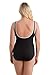 Mimi Flamingo Shape Solver Sport Women's Swimwear Fashion Solids Shirred Zipper Tank One Piece Swimsuit, Fashion Black/White, 10
