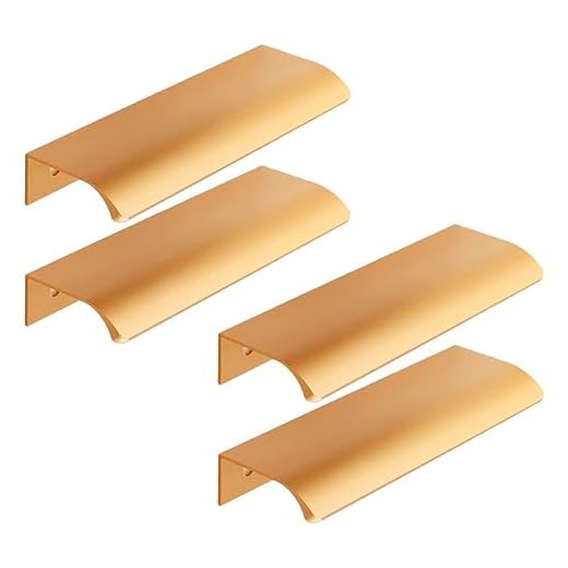 DOITOOL 4 Piezas Manija Del Cajón De Muebles Manijas Del Tocador Dedo Armario De Cocina Tirador De Cajón Invisible Tiradores Invisibles Sin Puñetazos Mueble De Cocina Aleación De Aluminio