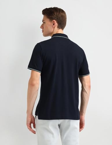 Image of Arrow Sport Men Regular fit Cotton Solid Short Sleeves Polo Shirt