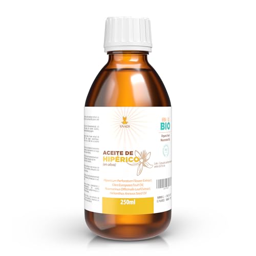 250 ml - Aceite de Hiperico macerado BIO. Hiperico- hierba de san juan en oliva y extracto de romero.