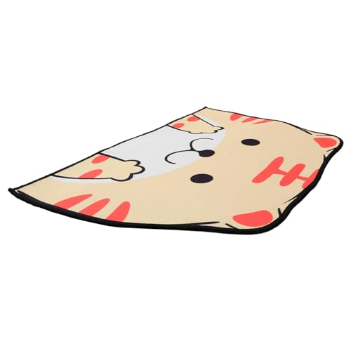 SUPVOX Quick Dry Cat Food Mat Absorbent Pet Feeding Mat for Water and Food Bowls Indoor Use Non Slip Design for Cats and Pets Tiger Design