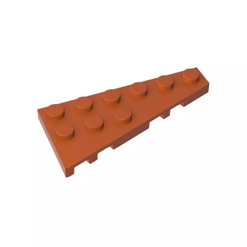 Gobricks 54383 Circular Plate Wedge Plate 6x3 Right 50 Pieces GDS-550 Compatible with Lego Building Blocks Color:Dark Orange — image 1