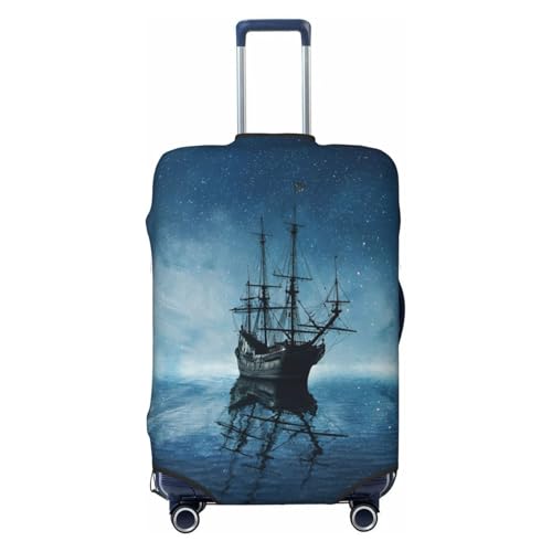 Pirate Ship Luggage Cover for Suitcase, Suitcase Cover Protector Fit 22-24 Inch Luggage Travel Accessories, M