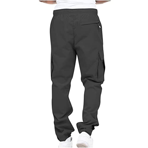 WENKOMG1 Mens Joggers Pants, Open Bottom Straight Leg Gym Workout Lounge Jogging Sweatpants with Pockets, S-5XL2