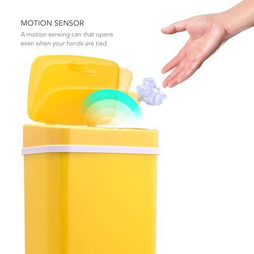 Basura automática rectangular con sensor de movimiento y tapa sellada 3 gal. miniatura 6
