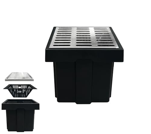 Natotela 18x18x15 in. Catch Basin with 304 Stainless Steel Grate