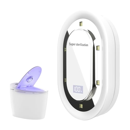 ORPKIAT Toilet UV-C 275nm Sanitizer Lamp Smart Toilet Seat Sanitizer & Odor-Reducing Bathroom Accessory with 2000mAh Rechargeable Battery USB-C Fast Charging Easy Tool-Free Installation