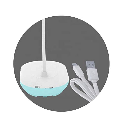 Image of IDOLESHOP Flexible Rechargeable LED Touch On /Off Switch Oval Study Table Lamp (White)