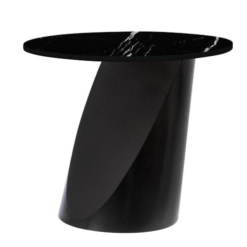 Image of Wakefit Espresso Coffee Table I Marble Finish I Vitrified Tile Top I Colonial Black