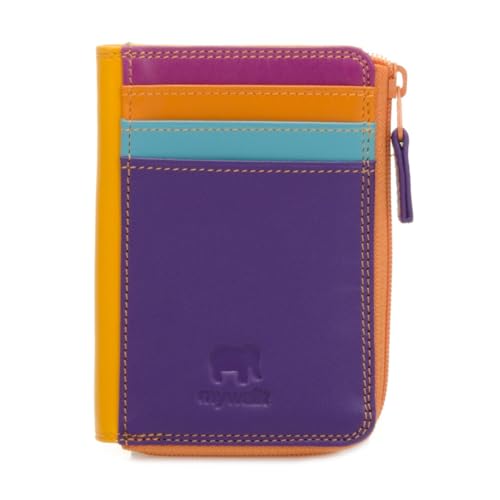 mywalit Small Zip Leather Purse | 3 Card Slots | ID Window & Coin Pocket | Copacabana | Stylish & Compact Accessory for Men & Women | Perfect for Everyday Use