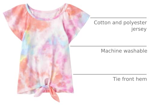 Image of Short Sleeve Tie Front Top