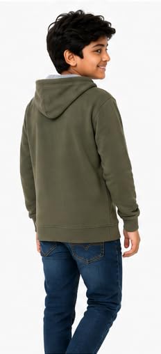 Image of T2F Boy's Cotton Regular Fit Hooded Sweatshirt
