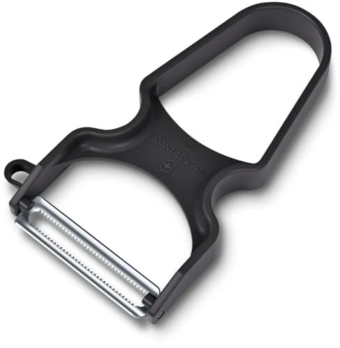 Image of Victorinox, Multipurpose Rapid Peeler /Vegetable Scrapper, Serrated Edge, Black, Swiss Made (6.0933.3), 0.4 in