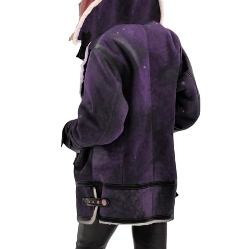 Winter Coats for Women Faux-Leather Suede Jackets Thicken Sherpa Fleece Jacket Vintage Moto Jacket Zipper Outerwear4