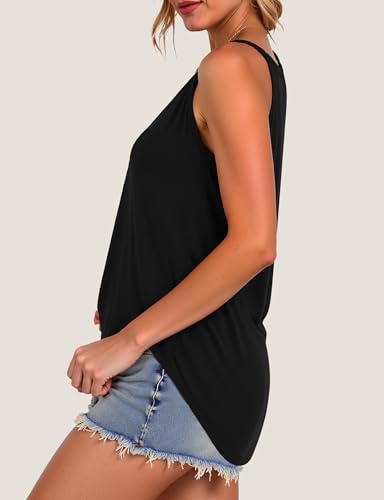 Womens Tank Tops, High Neck Tank Top for Women, Halter Tops for Women, Loose Fit Basic Tee Summer Sleeveless Tops3