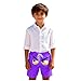 FOCLMP Boys Swim Trunks Funny Face Summer Beach Vacation Board Shorts Kids Quick Dry Bathing Suits with Pockets 5-14 Years Boys' Fashion Purple 9 Years
