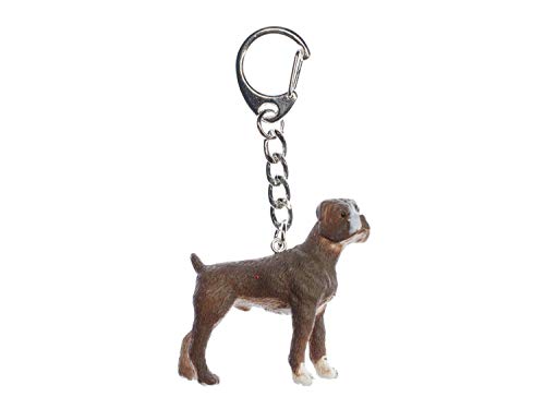 Miniblings Boxer Schlüsselanhänger Hund Haushund Haustier - Handmade Modeschmuck I I Anhänger Schlüsselring Schlüsselband Keyring