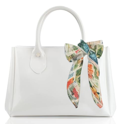 Cute Love Floral Fashion Hair Scarf Lightweight Silk Feeling Head Scarf Square Bandanas for Women4