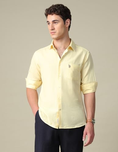 Image of U.s.Polo Association Men's Solid Tailored fit Shirt