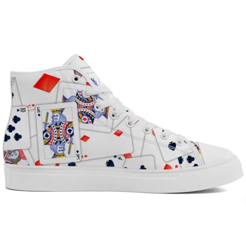 Poker High Top Canvas Shoes for Men Women Playing Cards High Top Sneakers Lace Up Casual Shoes Gifts for Dad Mom4