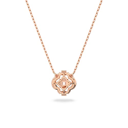 Swarovski Sparkling Dance necklace, White, Rose gold-tone plated2