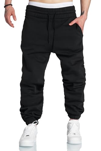 A WATERWANG Men's Sweatpants Casual Cotton Tapered Joggers Athletic Sweat Pants for Men Workout...