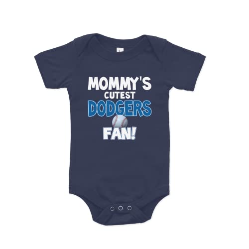 Image of NanyCrafts Baby's Mommy's Cutest Dodgers Fan Bodysuit, Baby Dodgers Fan