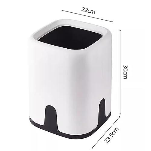 Caneca de basura blanca sin tapa 12L para hogar miniatura 2