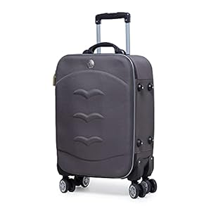Verage Nairobi 57 cms Grey Cabin/Carry-on Trolley Detachable 8 Wheels Soft Sided Suitcase Spinner Luggage (20 Inch)