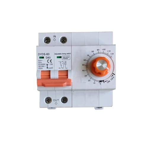 2P �T�[�L�b�g�u���[�J�[���t���Ă���d�C�^�C�}�[ �X�C�b�` DYDS63 240V 220V �ő� 63A(220V)